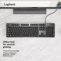 Clavier mécanique filaire compatible Logitech K845 avec souris, doté de commutateurs bleus, rouges et bruns, clavier de jeu