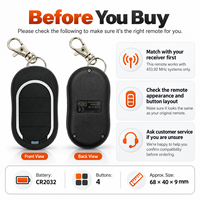 Télécommande ALUTECH AT-4N 433,92 MHz 4 boutons pour ouvre-porte de garage, transmetteur porte-clés à code d'apprentissage