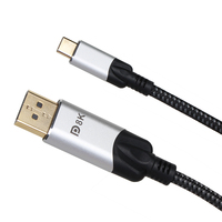Kabel Video USB VCOM 1.8m 3m 4K 60Hz USB-C ke DP DisplayPort Converter untuk Menghubungkan Ponsel Android ke Monitor HDTV