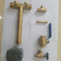 Kit de Instalación de Conexión en T para Tanque de Pozo de Agua con Conexión en T de 1\" x 11\" con Grifos Delanteros Dobles
