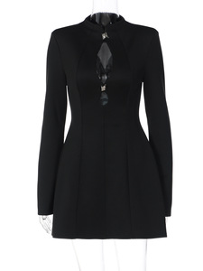 Vestido Largo Sexy para Mujer FS11410A, Vestido Negro con Aberturas - Product Image 5