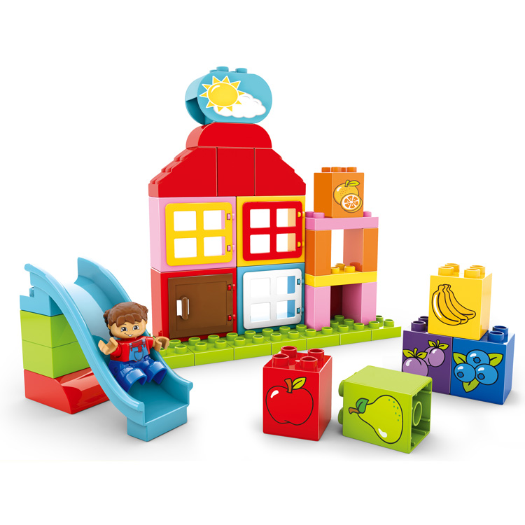 Shantou Hanye развивающий блок кирпичные игрушки Фрукты познание Обучающие строительные игрушки для детей