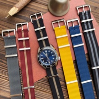 Vente chaude Usine Sport Bracelet Respirant 18mm 20mm 22mm Bracelet De Montre En Nylon Côtelé 19mm 21mm 24mm
