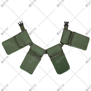 Ceinture porte-outils de jardin, pochette à quatre poches, sangle d'épaule réglable et arquée, unisexe, doublure en polyester, compartiment intérieur - Product Image 3