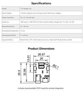 Simultaneous tech ST/SC HLS sürücü panosu & LeRobot kontrolü için eşzamanlı UART/USB/TTL desteği ile yeni minyatür otobüs Servo Servo serisi - Product Image 6