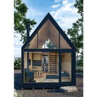 Tiny House Triangulaire Moderne Préfabriquée en Acier Léger, Maison Mobile Démontable en Panneaux Acier et Sandwich pour Usage Hôtelier