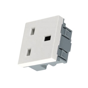 Trắng điện treo tường mở rộng ổ cắm EU Anh AU US 45*45mm 10A 13A 16A nhúng Cassette Ổ cắm điện Modular loại - Product Image 5