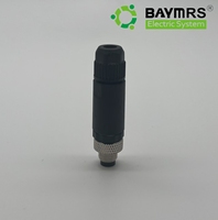 Connecteur circulaire M8 à 4 broches de type A, mâle, à bornes à vis droites, expédié d'usine, pour applications industrielles