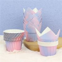 Ventes chaudes de moules à gâteaux en papier pour cupcakes en forme de tulipe