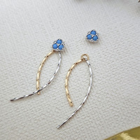 Boucles d'oreilles pendantes longues torsadées bicolores en argent sterling 925 pour femme, élégantes pour le quotidien, avec turquoise, bijou cadeau