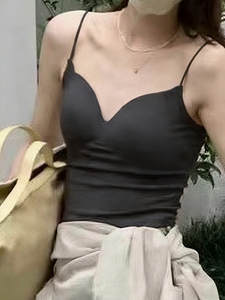 Camiseta de Tirantes con Cuello en U para Mujer, con Almohadillas de Látex, Ultrafina y Transpirable, Estilo Sexy y <span class=keywords><strong>Club</strong></span>, Larga - Product Image 3