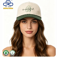 Casquettes de baseball rétro en velours côtelé colorées, fabriquées par une usine OEM professionnelle, avec logo personnalisé pour un usage quotidien en extérieur