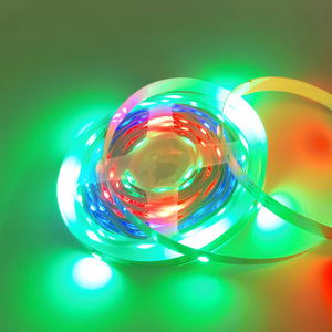 ไฟ LED แถบ WS2812B RGBIC แบบ USB 5V เปลี่ยนสีได้ พร้อมเอฟเฟกต์ไล่สีและแสงระยิบระยับ สำหรับตกแต่งโต๊ะทำงานและสร้างบรรยากาศ - Product Image 1
