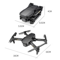   Katlanabilir Quadrotor İHA 4K Çift Lensli HD Hava Çekim Uçağı Uzaktan Kumandalı Oyuncak