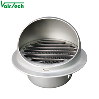 Ventilation murale de cuisine ronde en acier inoxydable, étanche, tuyau de ventilation en forme de champignon, capuchon de ventilation