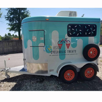 Kiosque à café mobile, remorque alimentaire remorquable, chariot à pizza, tacos, barbecue, hot-dogs, glaces, camion de cuisine mobile avec cuisine complète