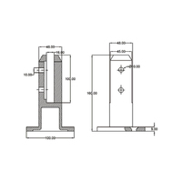 Garde-corps de sécurité en acier inoxydable noir pour piscine, balcon, escalier, balustrade, avec embout en verre pour centre commercial