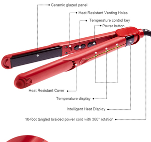 Lisseur et boucleur électrique professionnel avec revêtement en tourmaline pour usage domestique, fer à cheveux japonais avec cordon - Product Image 3