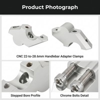 Adaptateur universel de guidon en aluminium CNC anodisé durable pour moto Husqvarna Dirt Bike Road