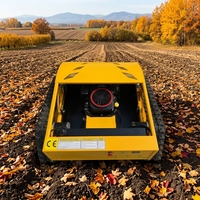 Tondeuse à gazon électrique professionnelle 4 temps télécommandée sur chenilles 1000L, largeur de coupe 1000mm, débroussailleuse tout-terrain pour pentes et bordures de routes