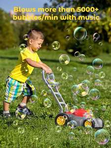Cortadora de Césped de Juguete Roja Mejorada con Máquina de Burbujas para Niños - Product Image 4