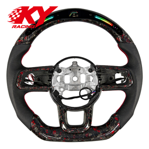 Volante Deportivo Personalizado de Fibra de Carbono Forjado con LED RPM para Jeep Wrangler JL JK Gladiator Renegade Grand Cherokee - Product Image 1