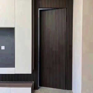 Puerta de Madera Invisible Grande de Diseño Posmoderno, Fabricación Directa de Fábrica, Personalización Rápida, Madera Maciza para Uso Interior, Decoración de Sala de Estar o Taller - Product Image 1