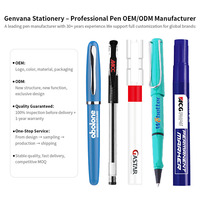 Stylos gel en gros de l'usine Genvana, écriture fluide, design minimaliste, grande capacité, personnalisables, pointe semi-aiguille 0,5 mm, encre noire