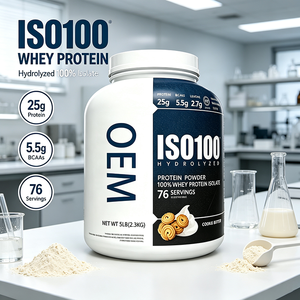 Proteína de Suero de Leche Aislada 100% Hidrolizada <span class=keywords><strong>ISO</strong></span> 100, Suplemento de Proteína para Gimnasio, Venta al Por Mayor OEM Personalizada - Product Image 4