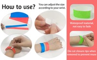 1 İnç Özelleştirilebilir Promosyon Tek Kullanımlık Bileklikler Baskılı Pulsera Yırtılmaya Dayanıklı Çevre Dostu Kağıt Bantlar Düğün Hediyeleri İçin