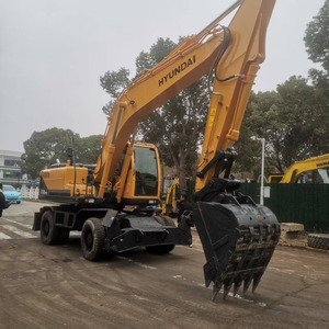 Excavadora de ruedas Hyundai de segunda mano con motor de bomba original, caja de cambios en buenas condiciones - Product Image 4