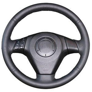 Cubierta de cuero de microfibra <span class=keywords><strong>para</strong></span> <span class=keywords><strong>volante</strong></span> de coche diseño deportivo costura a mano DIY apto <span class=keywords><strong>para</strong></span> <span class=keywords><strong>Mazda</strong></span> <span class=keywords><strong>3</strong></span>-6 Atenza <span class=keywords><strong>Mazda</strong></span> MPV Pentium B70 fibra - Product Image 1