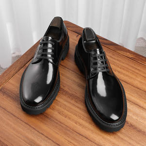 2025รองเท้าอ๊อกซฟอร์ดมีเชือกผูกหนังวัวแท้กันน้ำกันกลิ่นลายจุดสำหรับธุรกิจฤดูใบไม้ร่วงล่าสุด - Product Image 4