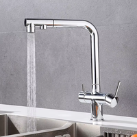 Robinet de cuisine extractible de qualité commerciale - Arc haut, nickel brossé, bec pivotant à 360°, montage sur comptoir, 1 poignée, design moderne