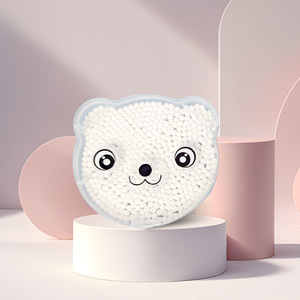 Hisopos de algodón portátiles con diseño de panda de dibujos animados para bebés, hisopos de algodón desechables para cosméticos, estilo lindo - Product Image 3
