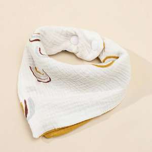 Baberos Blancos Unisex para Bebé, Teñidos Lisos, Ecológicos, Personalizados con Monograma, Texto Personalizado, Algodón, Listos para Enviar, 100% Algodón - Product Image 3