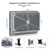 PC industriel tout-en-un à écran tactile capacitif encastré mural en alliage d'aluminium Win10 Win11 Linux de 7 à 32 pouces