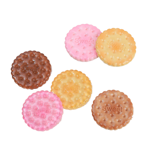 KI xiduo <span class=keywords><strong>Galletas</strong></span> redondas de <span class=keywords><strong>soda</strong></span> dulce, juguetes de comida DIY, pinzas para el pelo, accesorios de pegamento, resina y material para accesorios. - Product Image 3