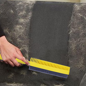 Cao su Pet tóc loại bỏ bàn chải, chó mèo tóc <span class=keywords><strong>Lint</strong></span> Remover Công cụ massage tắm lược bàn chải để làm sạch và chải chuốt (Màu Vàng) - Product Image 6