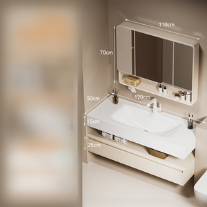 Mueble de Baño de Aluminio con Espejo LED, Estilo <span class=keywords><strong>Hotel</strong></span>, Mantenimiento Diario Sencillo, Gran Espacio de Almacenamiento - Product Image 2