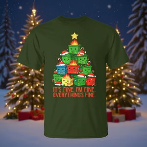Está bien, estoy bien, todo está bien, camiseta navideña Dumpster - Product Image 3