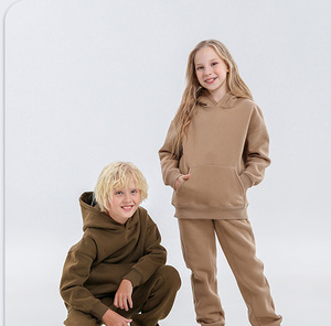 Conjunto <span class=keywords><strong>de</strong></span> Sudadera con capucha para niños <span class=keywords><strong>de</strong></span> marca <span class=keywords><strong>de</strong></span> moda <span class=keywords><strong>americana</strong></span> Europea 350G polar grueso para niño y niña colección <span class=keywords><strong>de</strong></span> verano al por mayor - Product Image 2