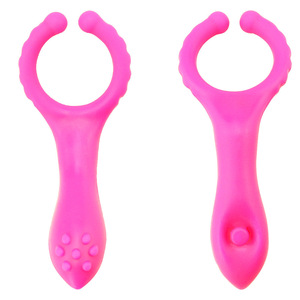 Vibratie Borstclip Tepel Massage <span class=keywords><strong>Tease</strong></span> Clitoris Klem Schok Voorspel Volwassen Siliconen Haan <span class=keywords><strong>Ring</strong></span> Seksspeeltjes Voor Paar Vibrator - Product Image 1