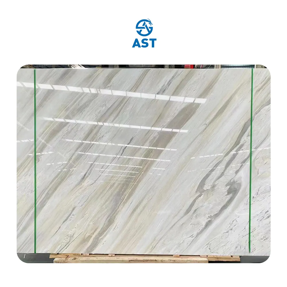 AST OEM/ODM Marmore Marmol High quality Made in Greece Polished slabs first commercial choice Modern Style Earl White Marble