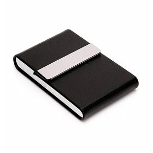 מדגם חינם רזה pu עמיד מתכת ביקור במקרה כרטיס מובלט עם מחזיק כרטיס אלומיניום - Product Image 5