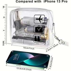 For Custom Travel PVC <b>Makeup</b> Storage Organizer <b>Transparent</b> Cosmetic <b>Bag</b> Fashionable Zipper Closure for Organizer Model - Product Image 4