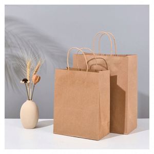 Sac en papier kraft imprimé biodégradable écologique avec poignées, emballage en carton noir avec logo pour cadeaux et achats - Product Image 3
