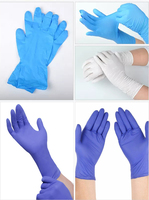 Gants d'examen en nitrile rose, résistance chimique, salon de beauté, fournitures pour les ongles, gants en nitrile sans poudre, jetables