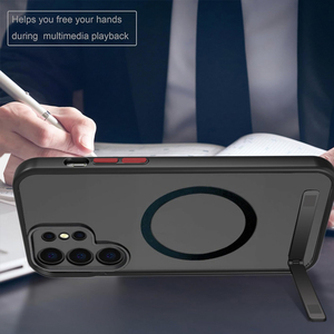 Funda magnética mate para teléfono móvil con soporte para <span class=keywords><strong>Samsung</strong></span> <span class=keywords><strong>Galaxy</strong></span> S25 S24 S23 S22, fundas con soporte Ultra, nuevos productos 2025 - Product Image 3