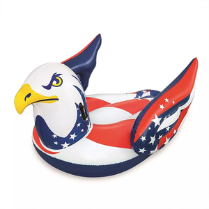 Bouée gonflable Aigle Américain, transat aquatique robuste en PVC pour enfants et adultes, idéal pour les fêtes estivales - Product Image 1